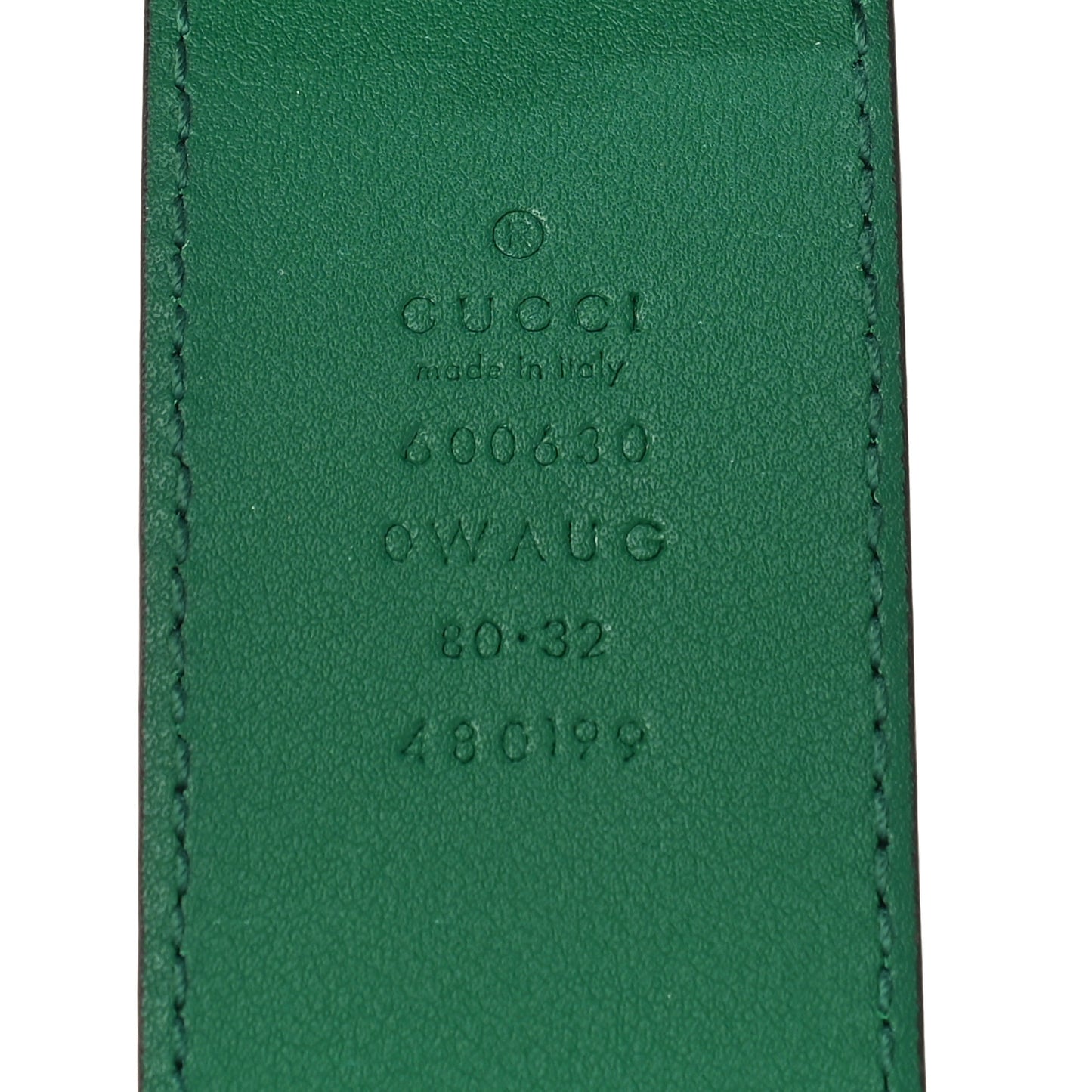Calfskin Ceramic Glass Double G 40mm Belt 80 32 Emerald Multicolor