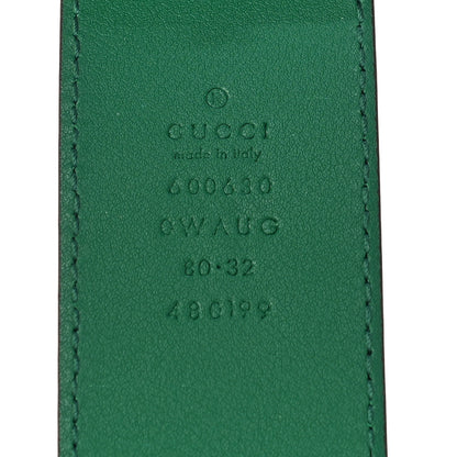 Gucci Calfskin Ceramic Glass Double G 40mm Belt 80 32 Emerald Multicolor 3 of 4