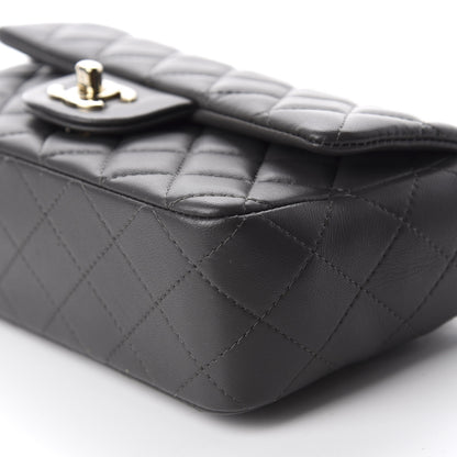 Chanel Lambskin Quilted Mini Rectangular Flap Grey 7 of 13