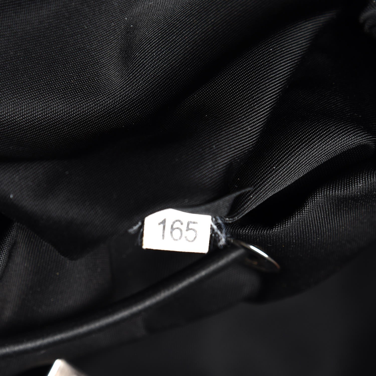 Prada Tessuto Nylon Impunturato Double Buckle Backpack Black 9 of 10