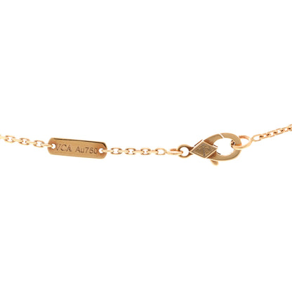 Van Cleef & Arpels 18K Yellow Gold Mother of Pearl Vintage Alhambra Pendant Necklace 4 of 5