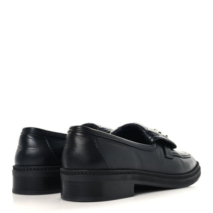 Chanel Lambskin Quilted CC Turnlock Loafers 37 Black 5 of 9
