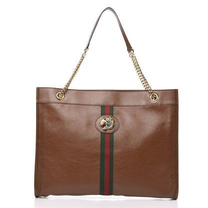 Gucci Calfskin Large Rajah Chain Tote Cuir 4 of 11