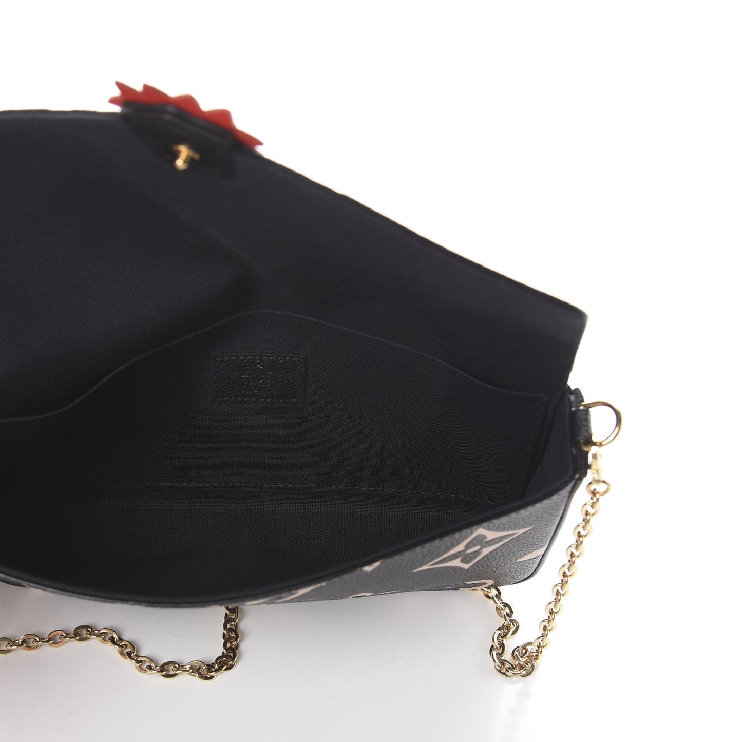 Empreinte Monogram Giant Crafty Pochette Felicie Black Creme