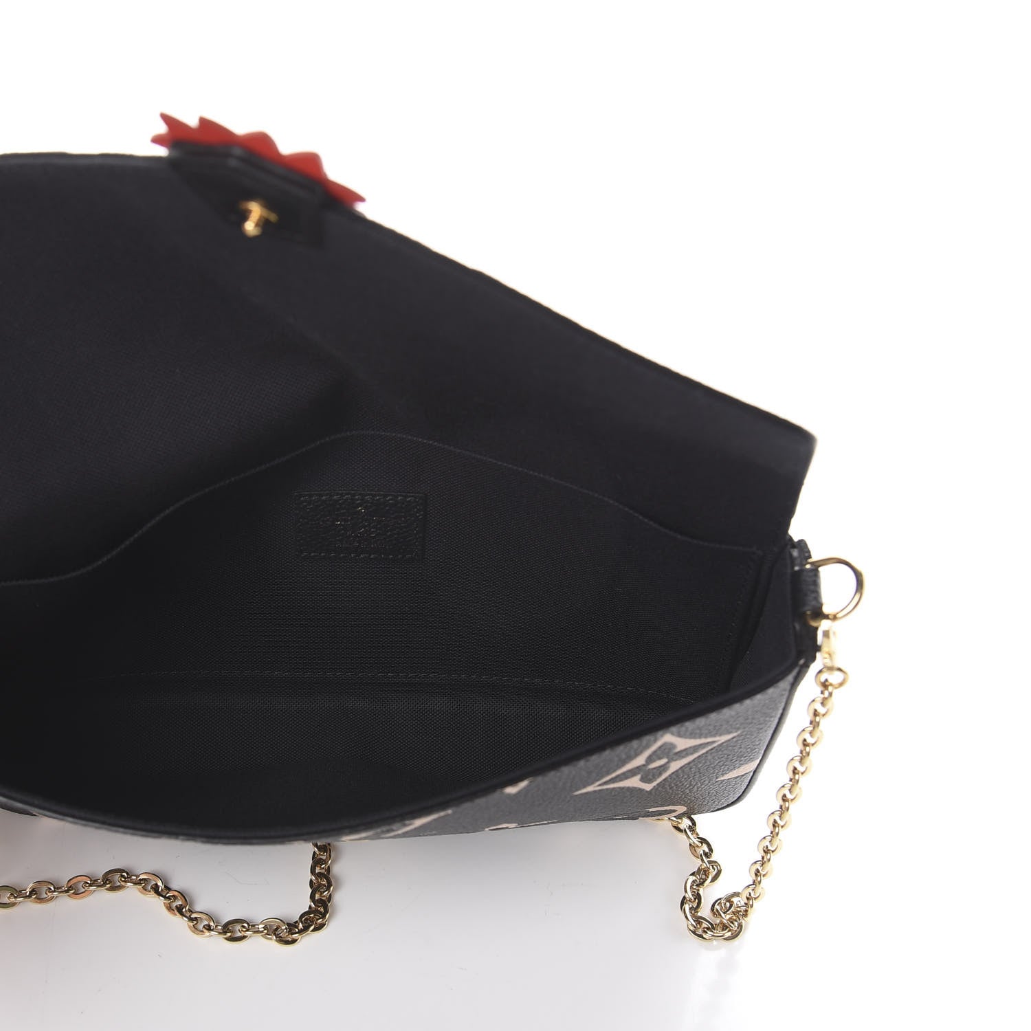 Louis Vuitton Empreinte Monogram Giant Crafty Pochette Felicie Black Creme 4 of 8