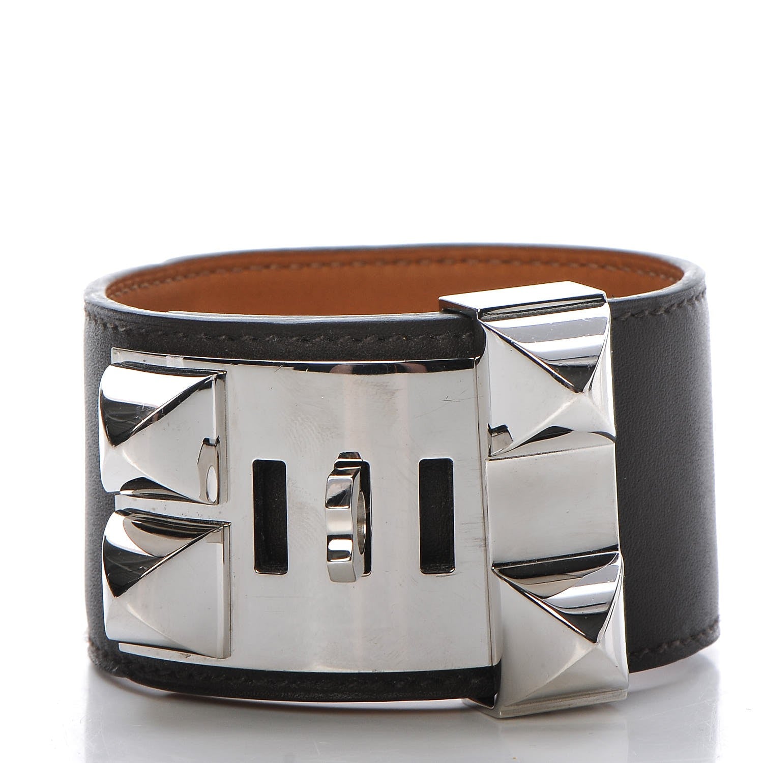 Hermes Chamonix Collier De Chien CDC Bracelet L Chocolate 3 of 7