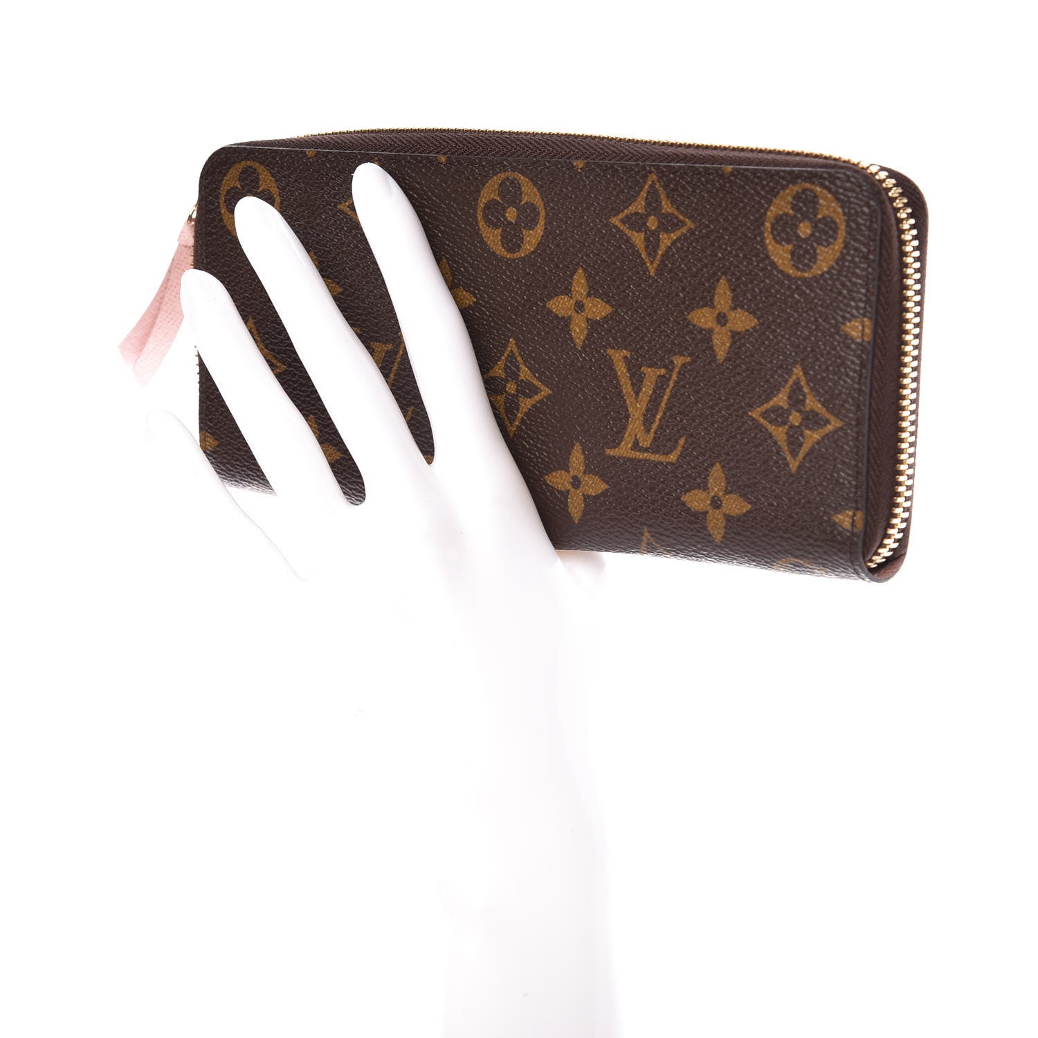 Louis Vuitton Monogram Clemence Wallet Rose Ballerine 2 of 7