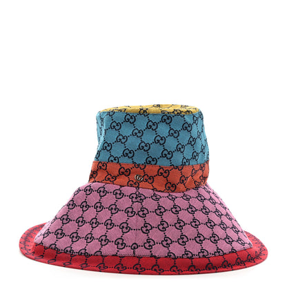 Gucci Monogram Multicolor Wide Brim Hat M Pink Multicolor 4 of 10