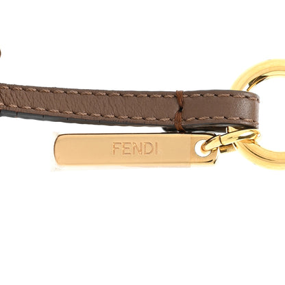Fendi Shearling Toast Bag Charm Brown 4 of 5