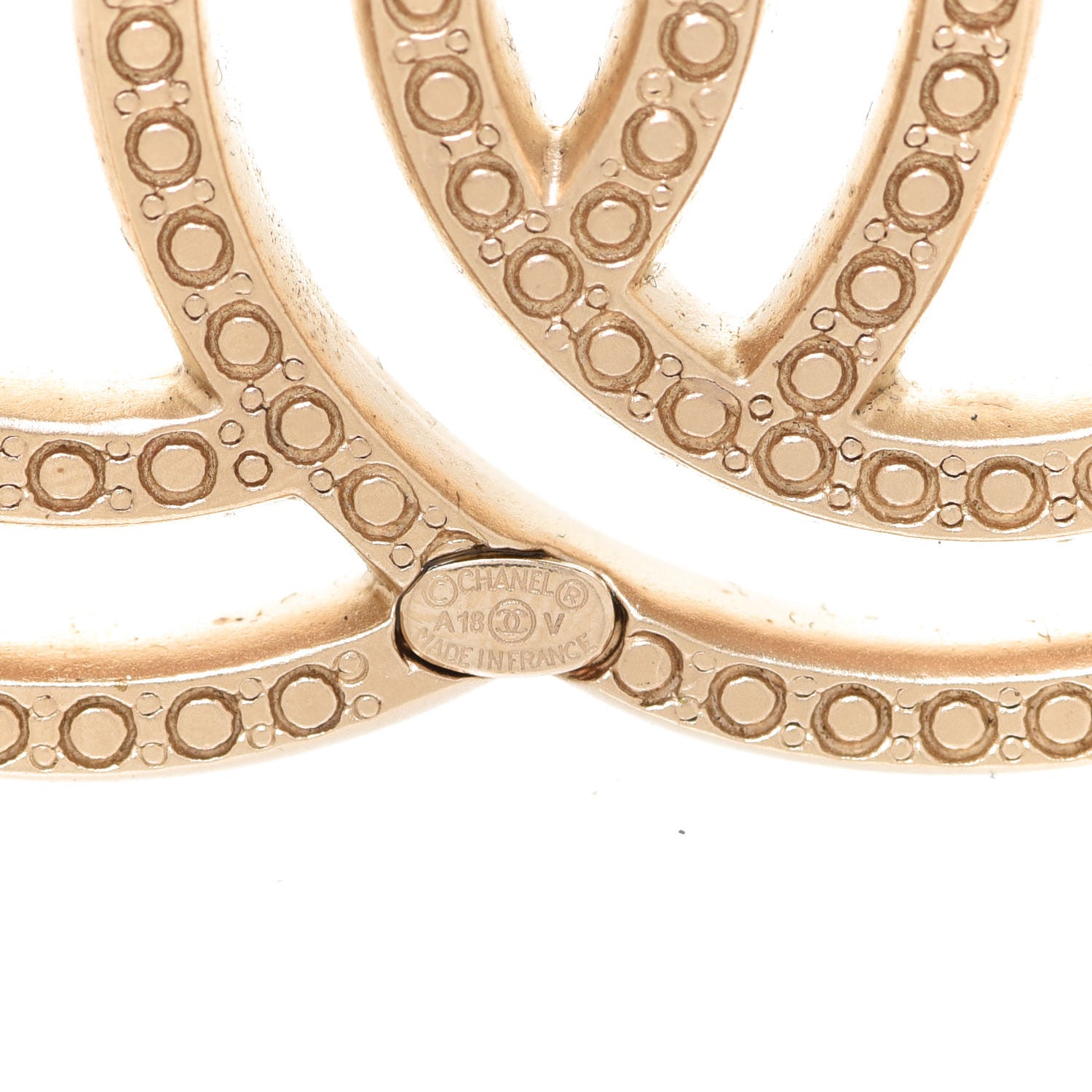 Chanel Crystal CC Brooch Light Gold 4 of 5