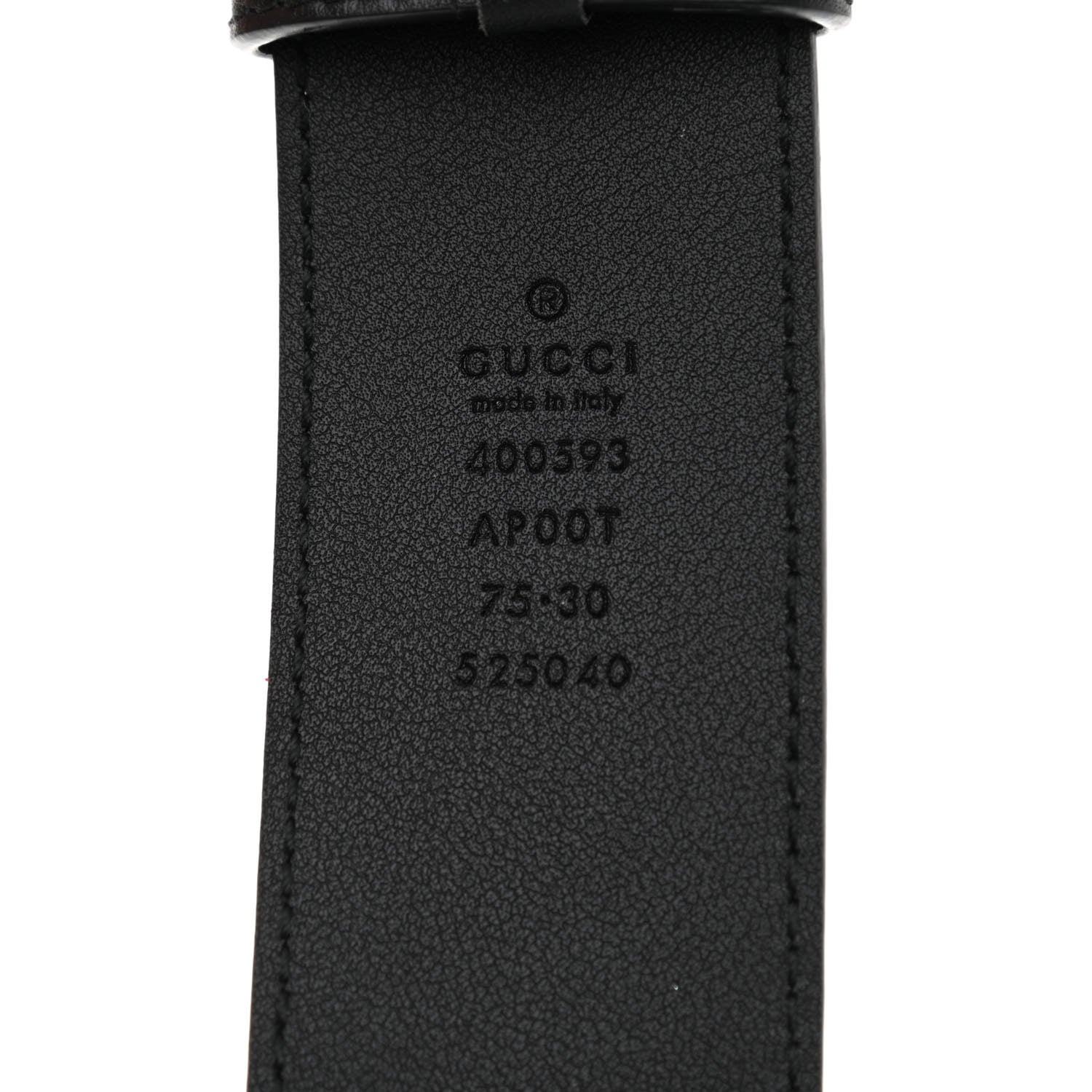 Gucci Calfskin Double G 40mm Belt 75 30 Black 3 of 5