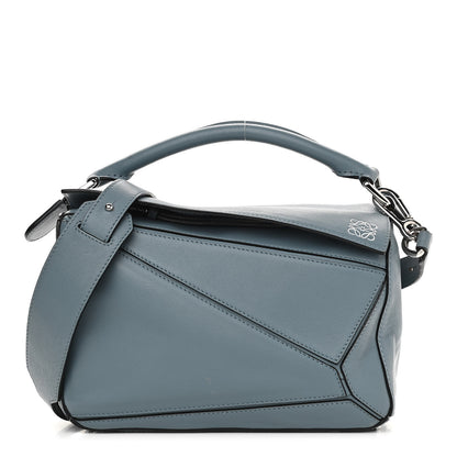 Loewe Calfskin Small Puzzle Bag Stone Blue 1 of 14