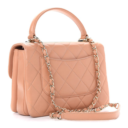 Chanel Lambskin Quilted Small Trendy CC Dual Handle Flap Bag Camel 3 of 9