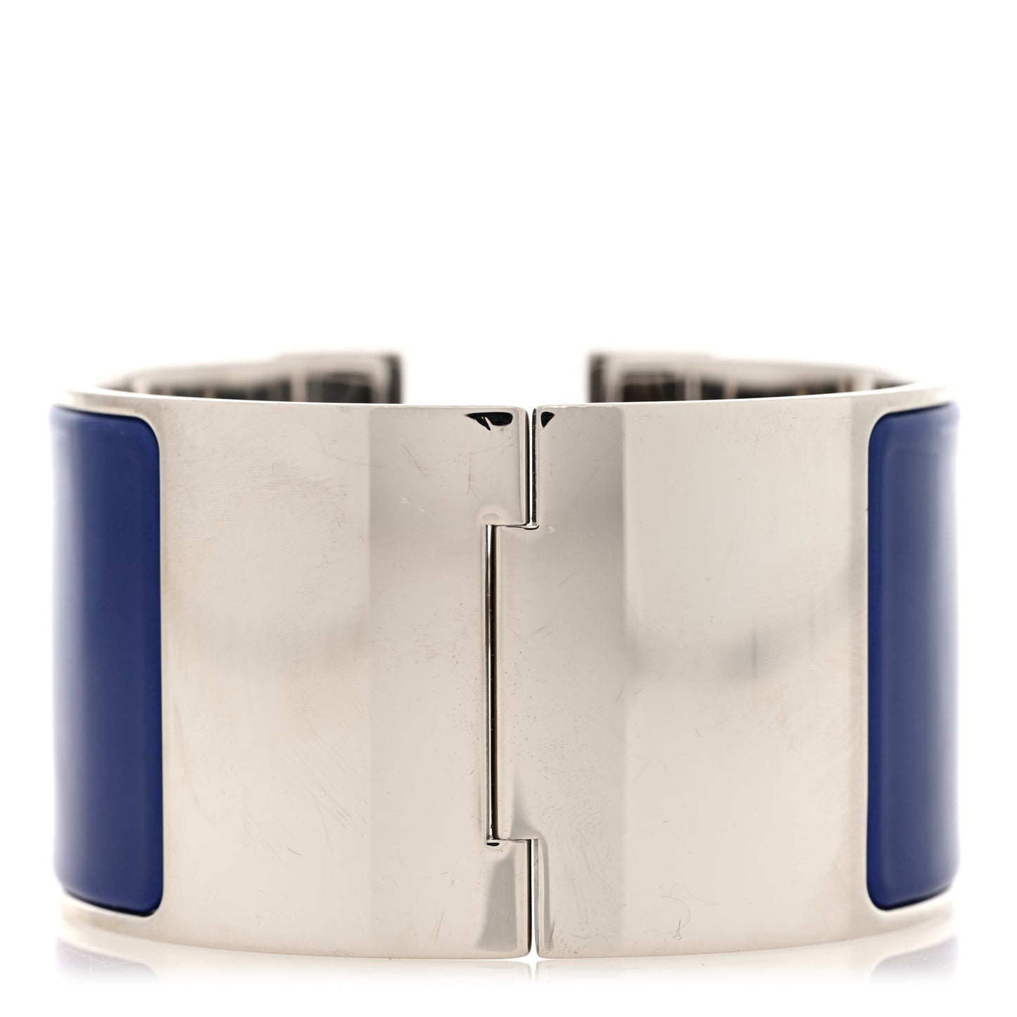 Enamel Extra Wide Clic Clac H Bracelet PM Bleu Electrique White