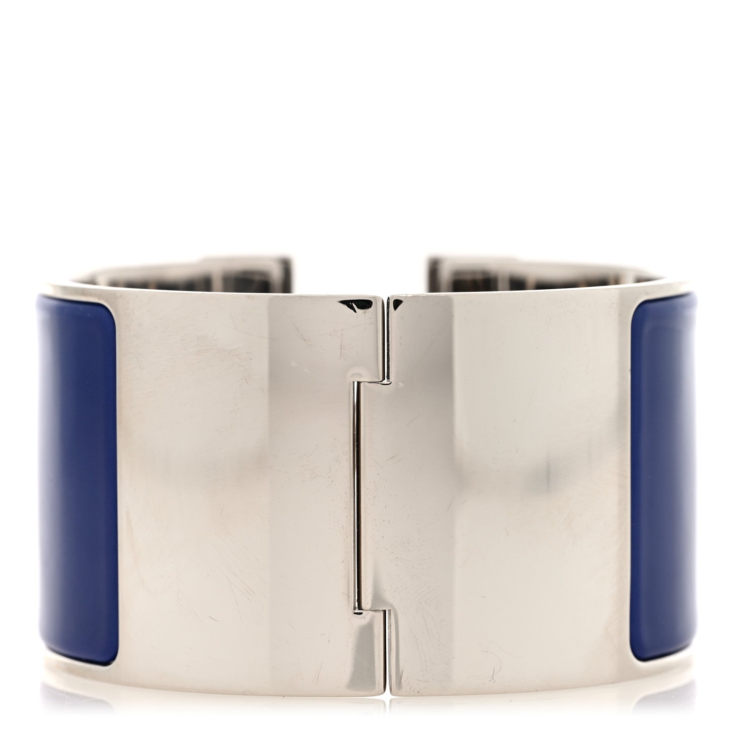 Hermes Enamel Extra Wide Clic Clac H Bracelet PM Bleu Electrique White 3 of 4