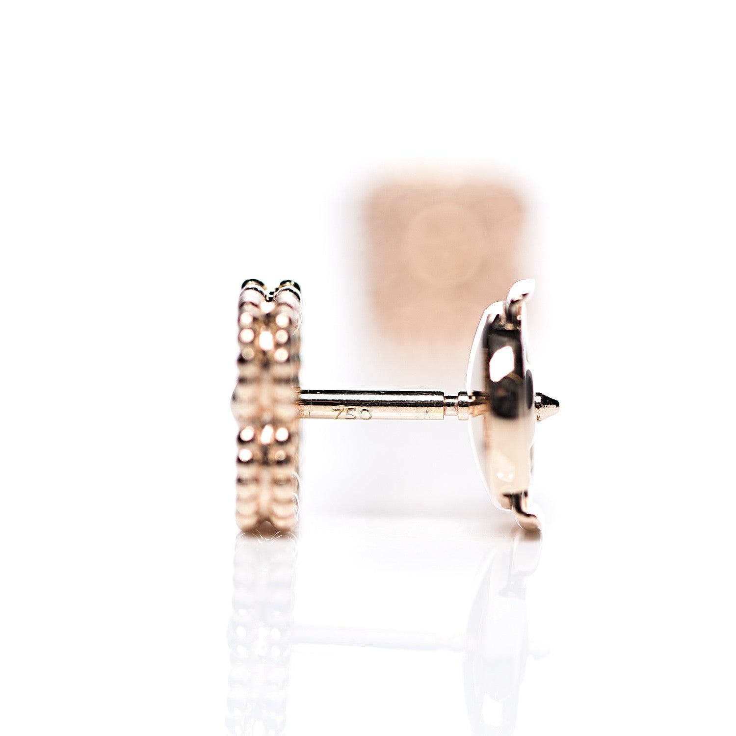 Van Cleef & Arpels 18K Rose Gold Sweet Alhambra Earrings 4 of 5