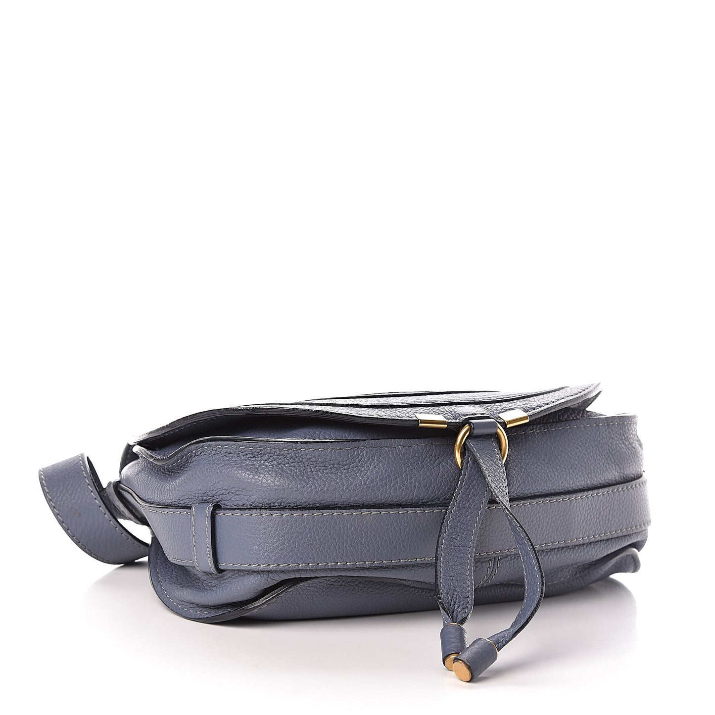 Calfskin Medium Marcie Round Crossbody Bag Street Blue