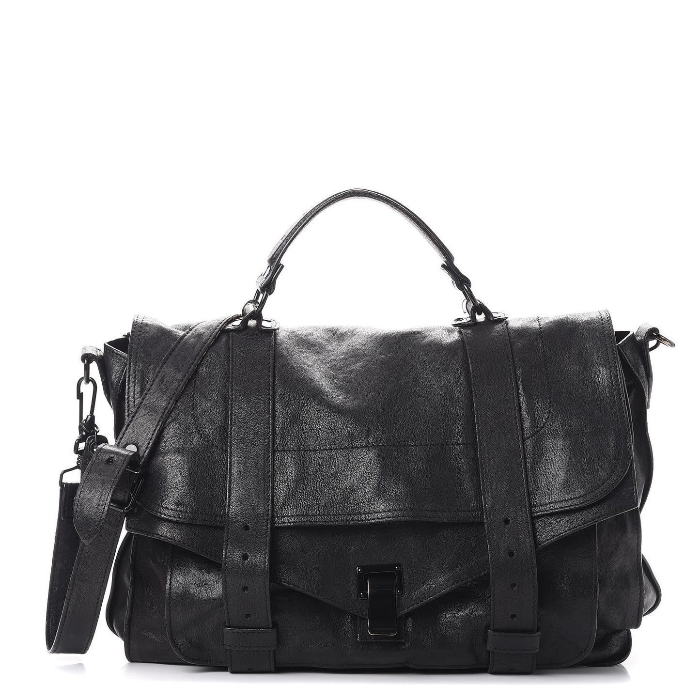 Lambskin Large PS1 Satchel Black