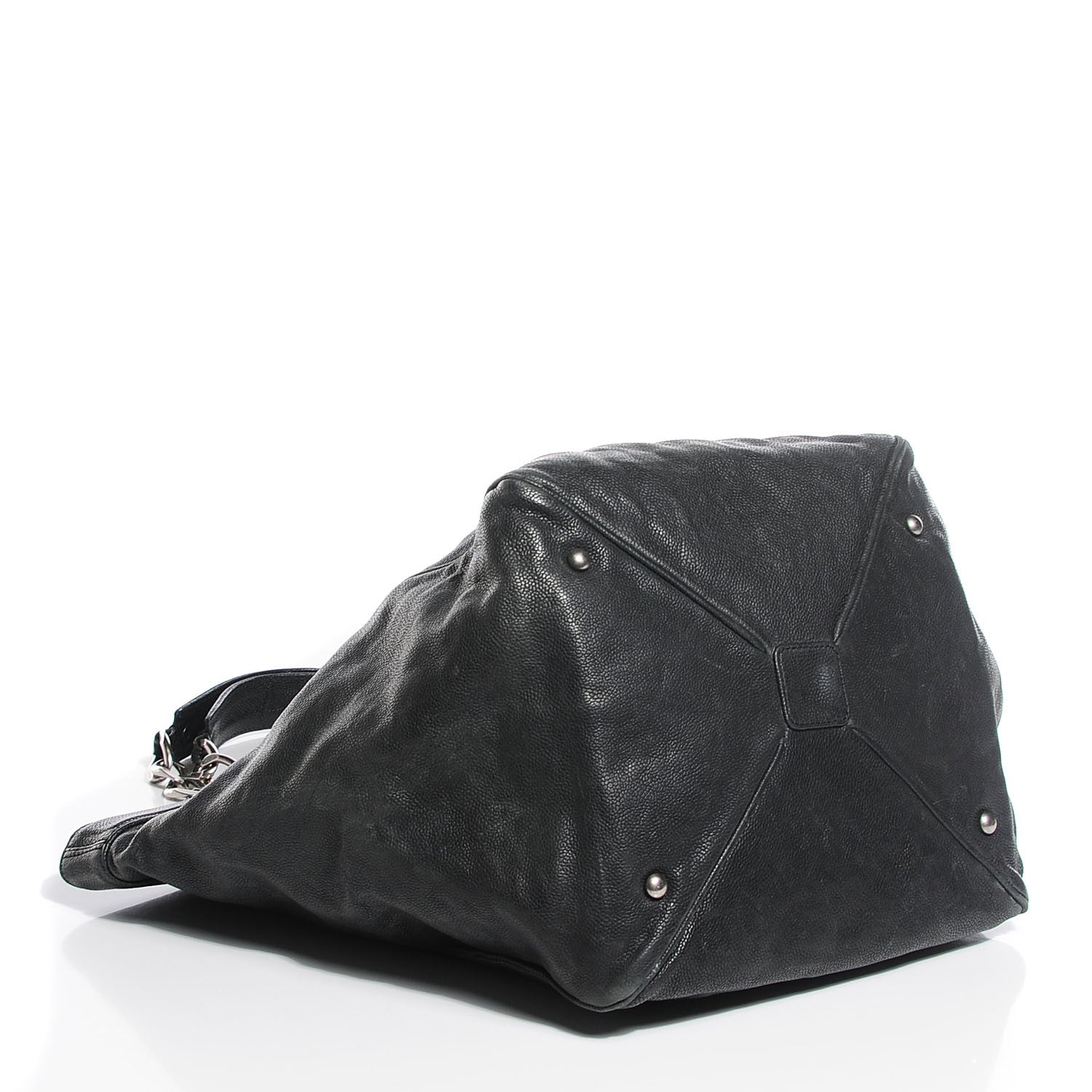 Chanel Distressed Caviar Outdoor Ligne Tote Black 4 of 7