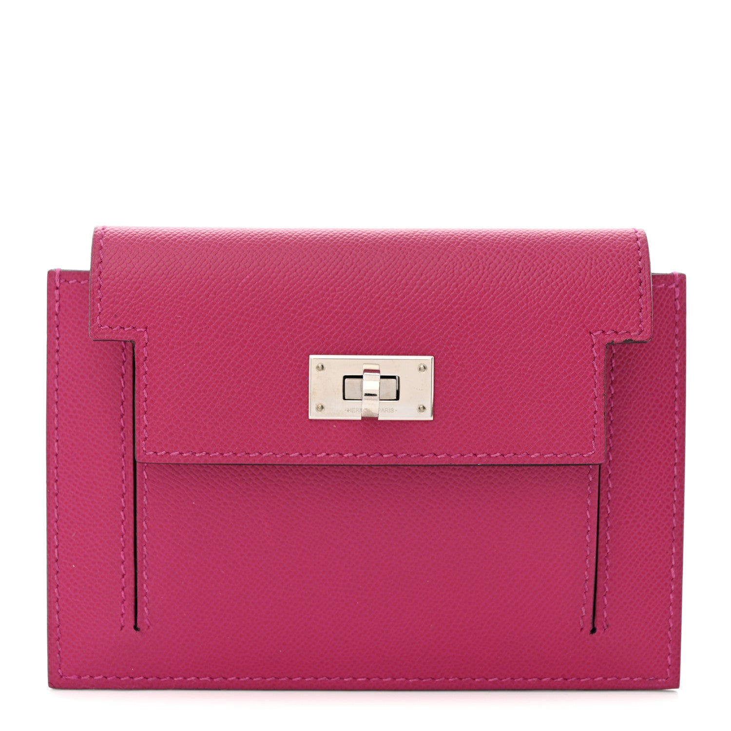 Hermes Epsom Kelly Pocket Compact Wallet Rose Mexico 1 of 8