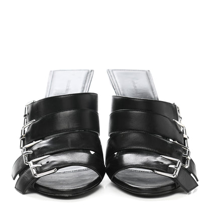 Balenciaga Shiny Sheepskin Bluckle K 80mm Sandals 41 Black 2 of 10