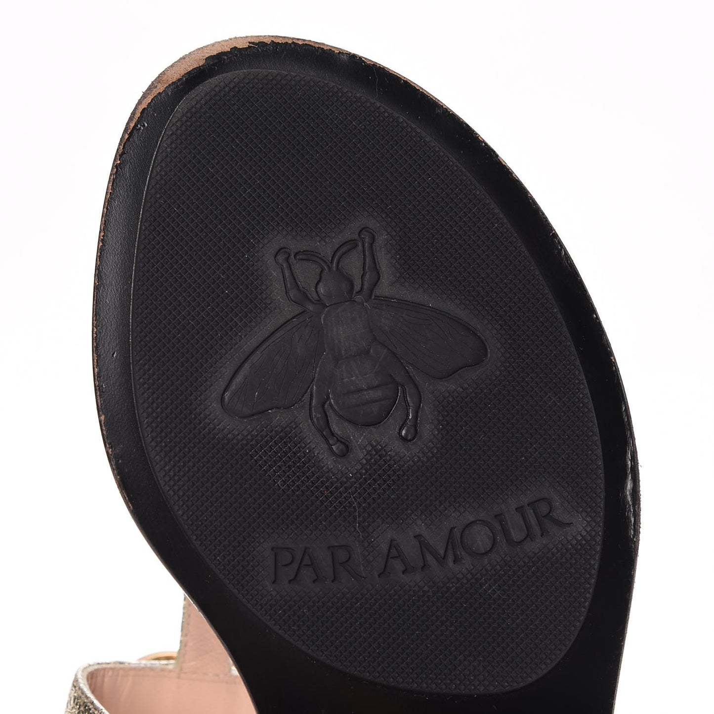 Nappa Silk Galassia GG Marmont Thong Flat Sandals 37 Platino