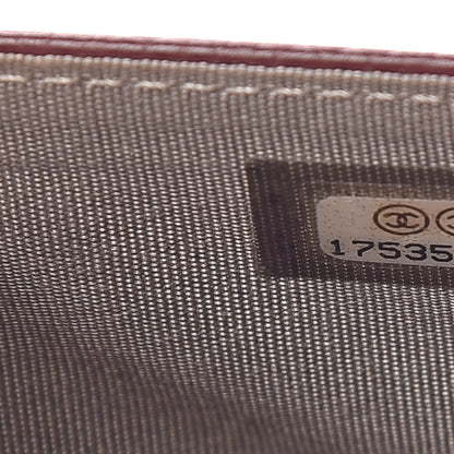 Chanel Caviar Timeless CC Wallet on Chain WOC Dark Red 8 of 14