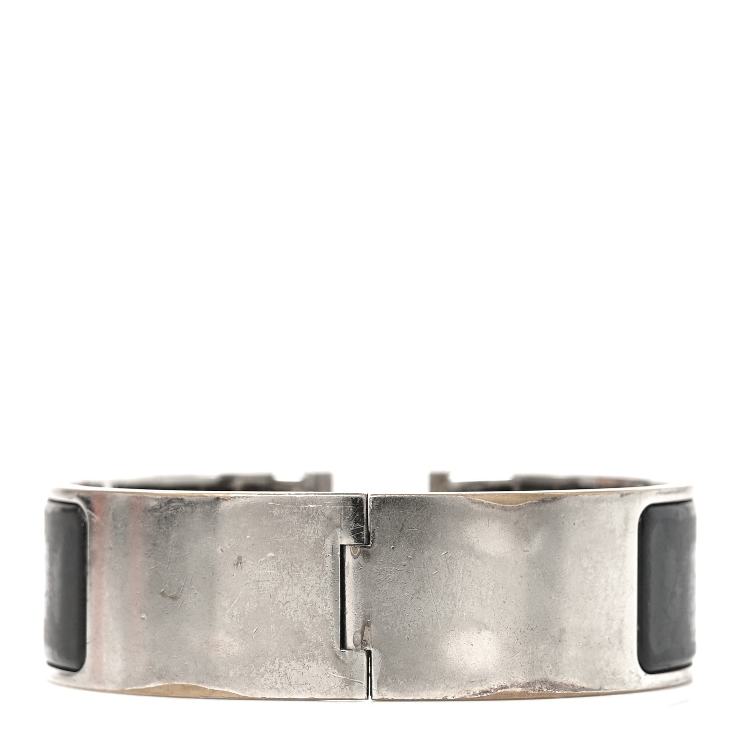 Hermes Enamel Wide Clic Clac H Bracelet M Black 3 of 5