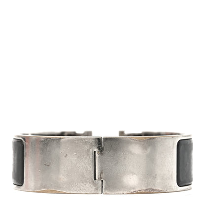 Hermes Enamel Wide Clic Clac H Bracelet M Black 3 of 5