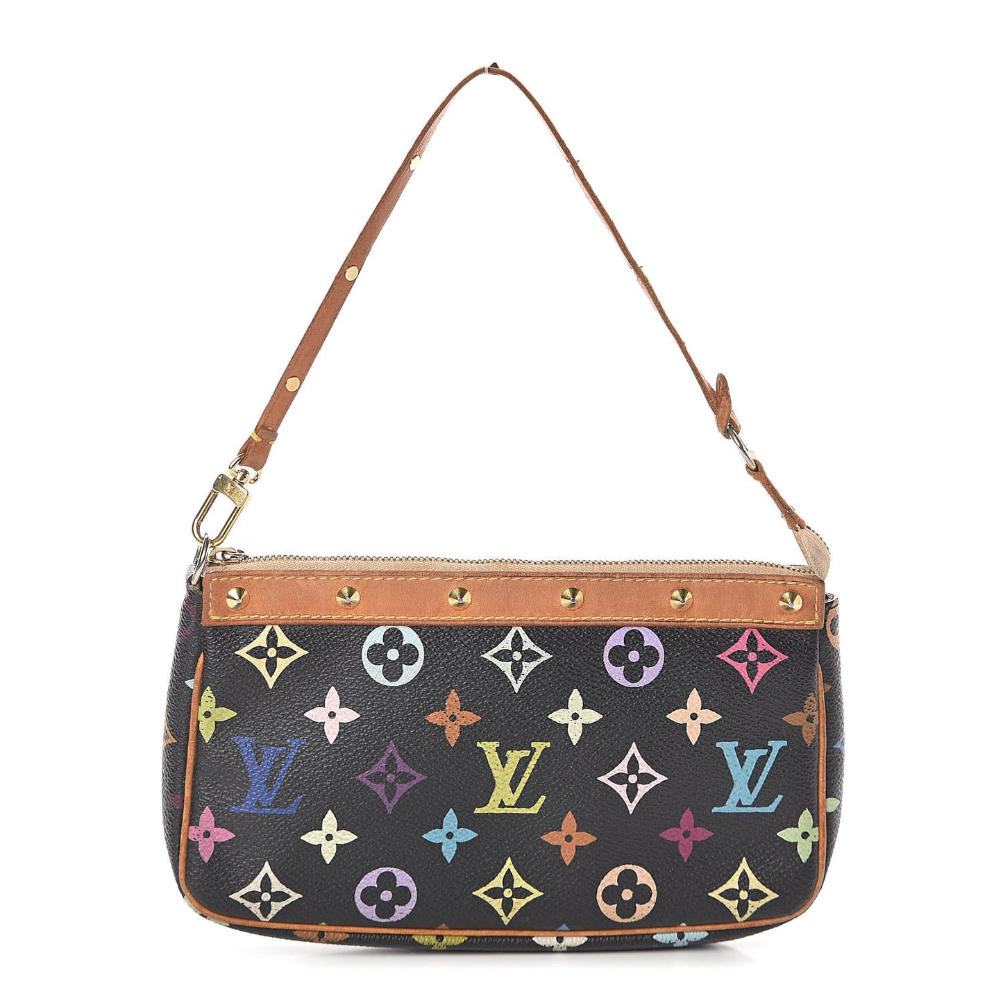 Monogram Multicolor Pochette Accessories Black