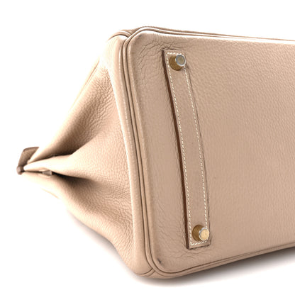 Hermes Taurillon Clemence Birkin 35 Gris Tourterelle 8 of 9