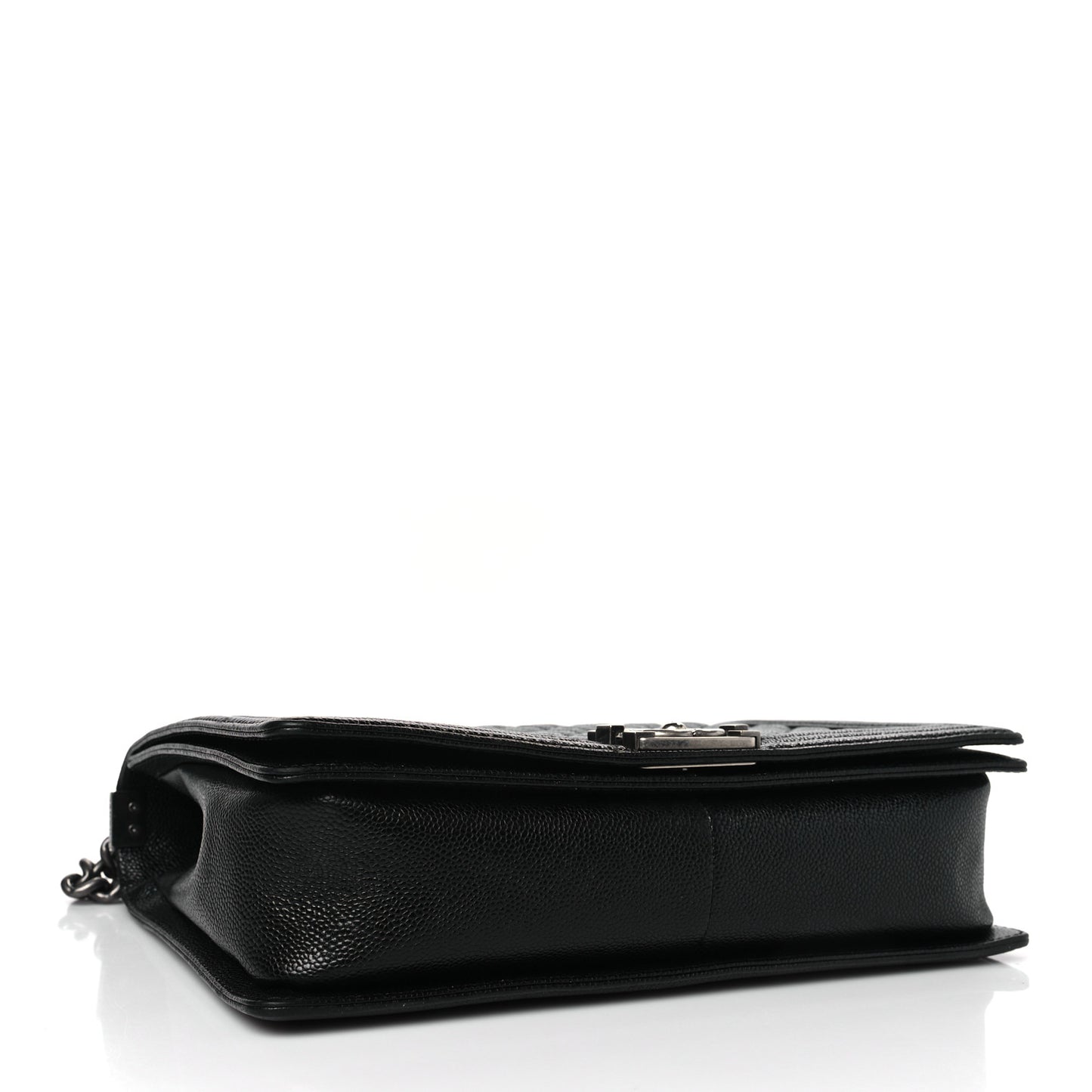 Caviar Quilted Large Boy Flap Black