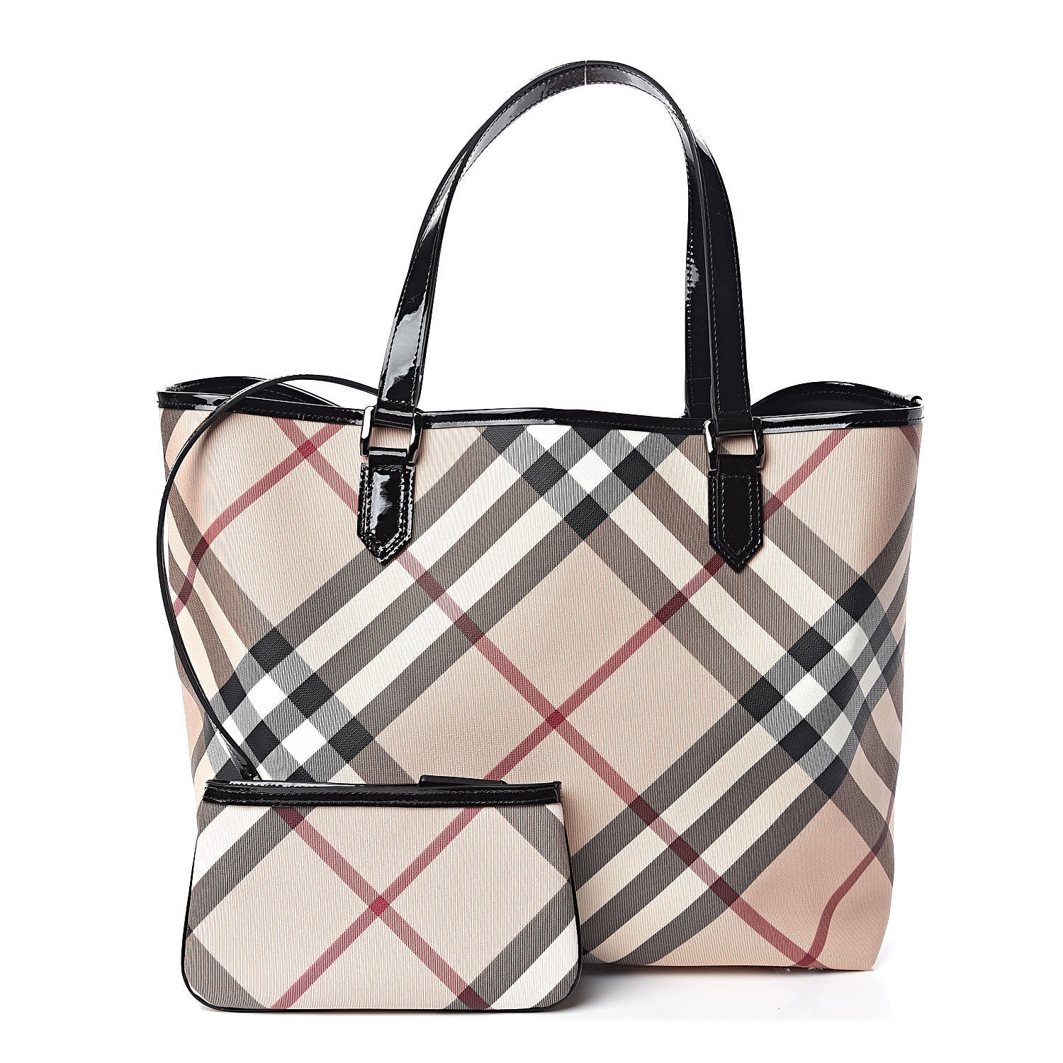 Burberry Nova Check Large Nickie Tote Black 1 of 12