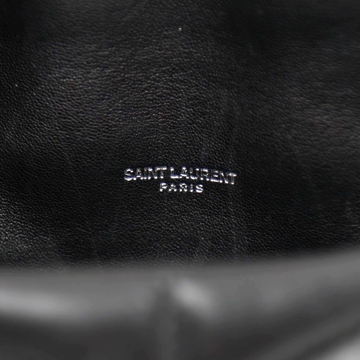 Saint Laurent Lambskin Quilted Toy Loulou Puffer Monogram Chain Satchel Black 6 of 13