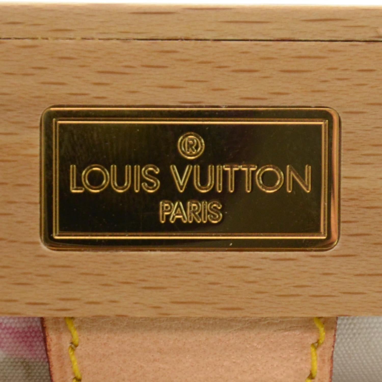 Louis Vuitton Silk Satin Monogram Multicolor Abelia White 4 of 6