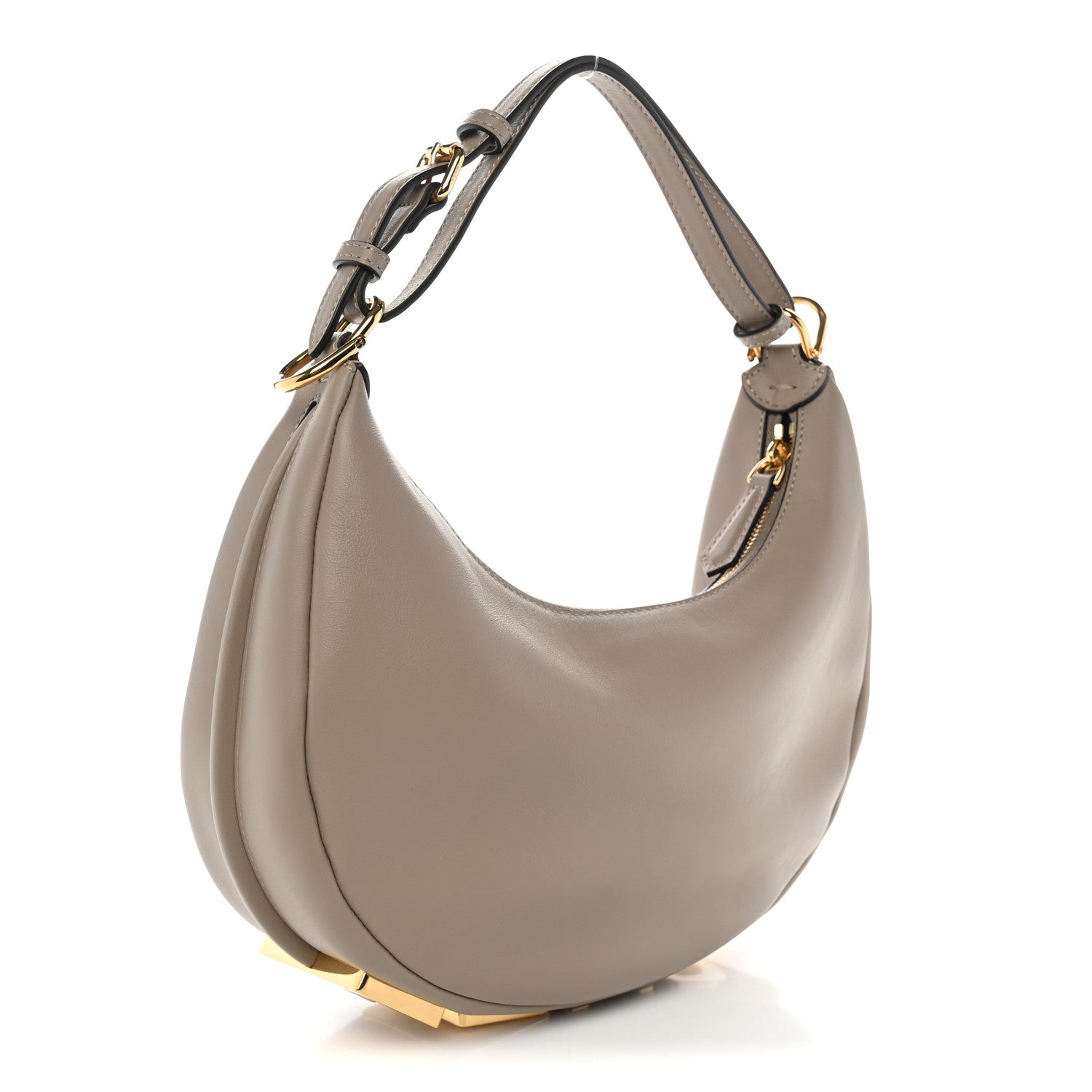 Fendi Vitello Grace Matte Small Fendigraphy Hobo Bag Tortora 2 of 9