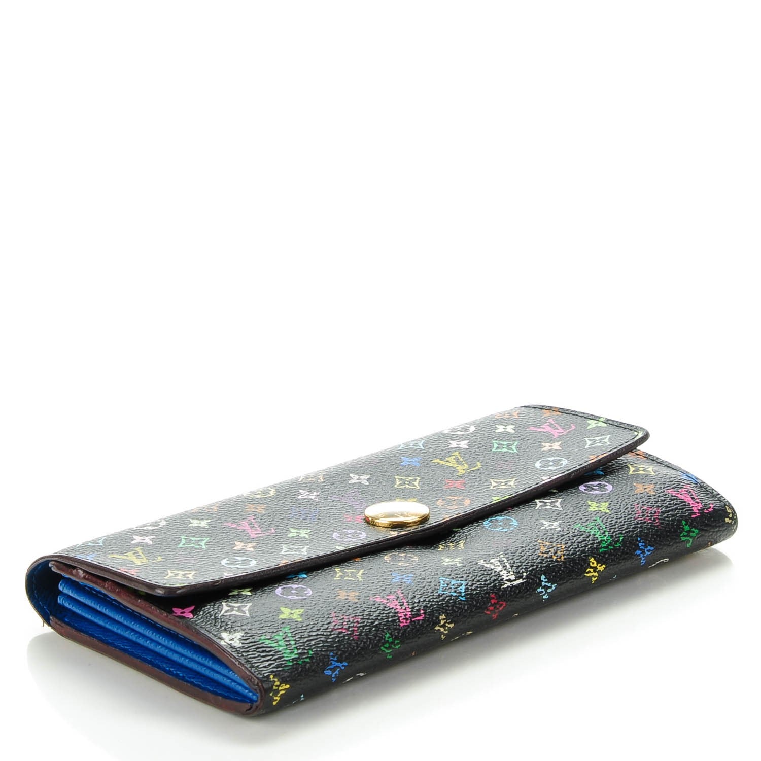 Louis Vuitton Monogram Multicolor Sarah Wallet Black Bleuet 4 of 7