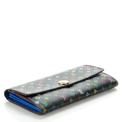 Louis Vuitton Monogram Multicolor Sarah Wallet Black Bleuet 4 of 7