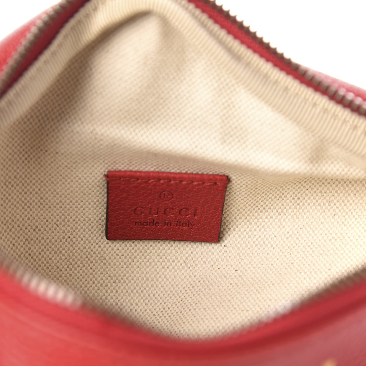 Gucci Grained Calfskin Small Logo Belt Bag Hibiscus Red 6 of 11