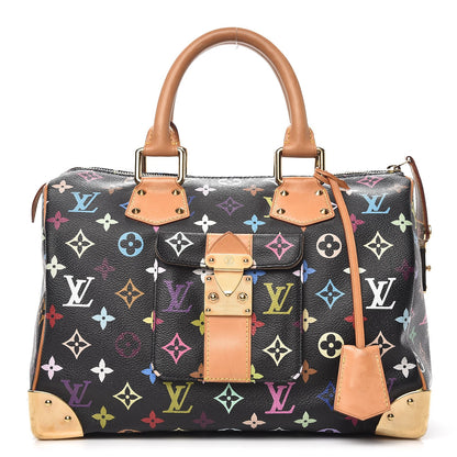 Louis Vuitton Monogram Multicolor Speedy 30 Black 2 of 12