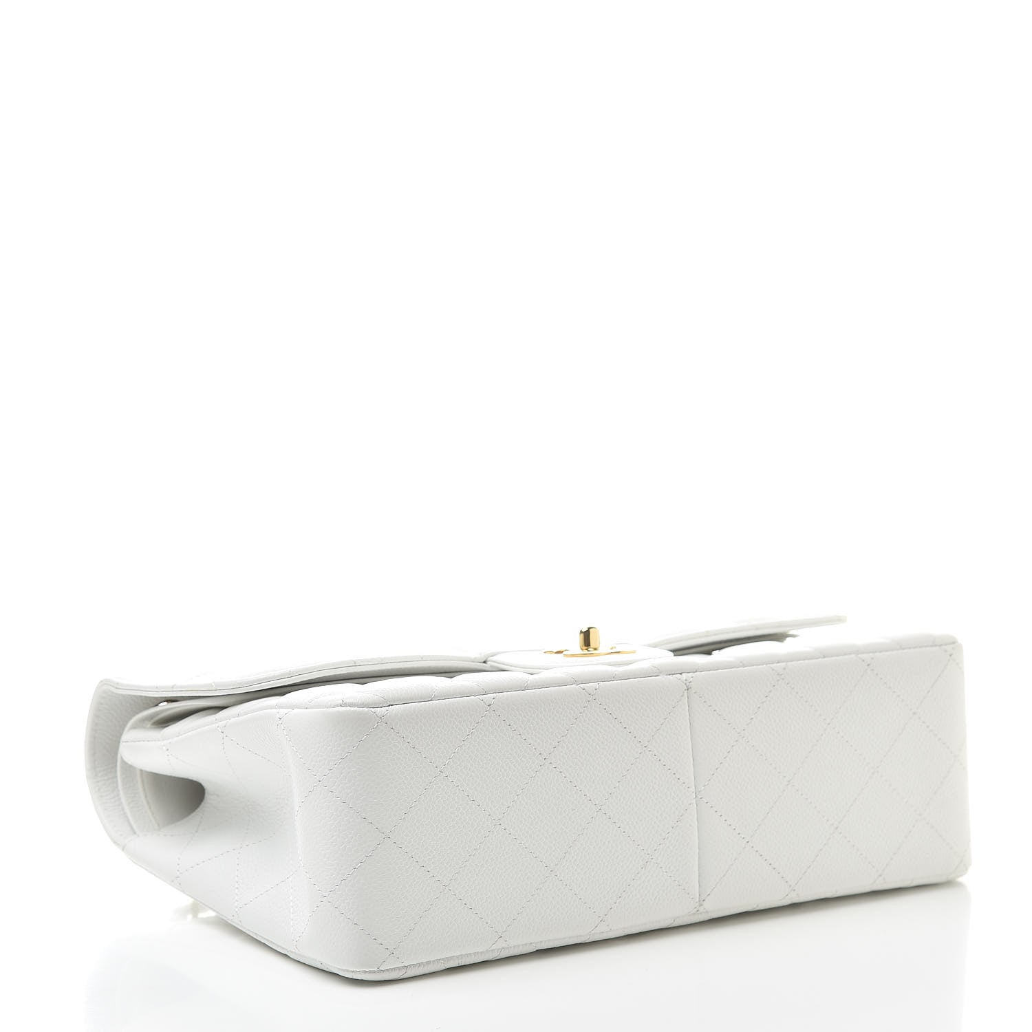 Chanel Caviar Quilted Jumbo Double Flap White 4 of 11
