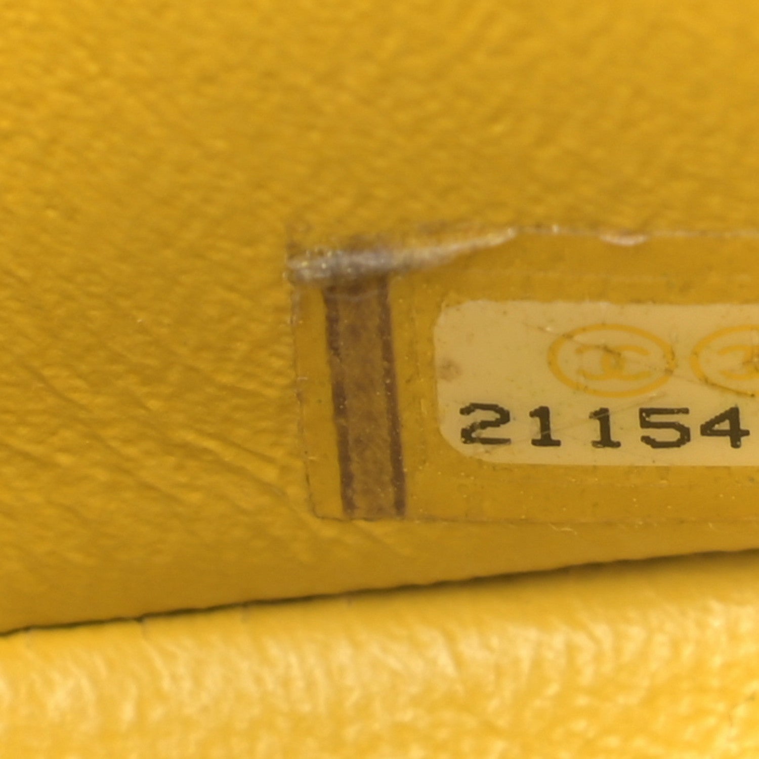 Chanel Lambskin Chevron Quilted Mini Square Flap Yellow 7 of 11