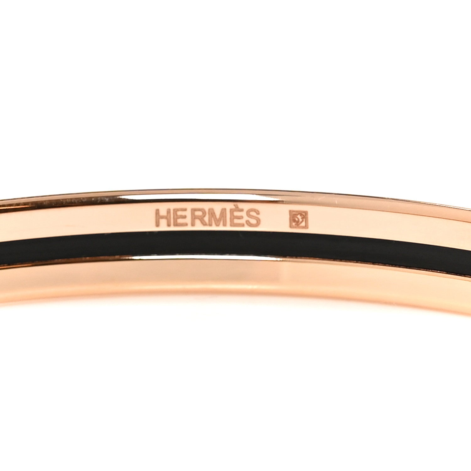 Hermes Enamel Printed Extra Narrow Etriers Bracelet 70 Aube 5 of 6