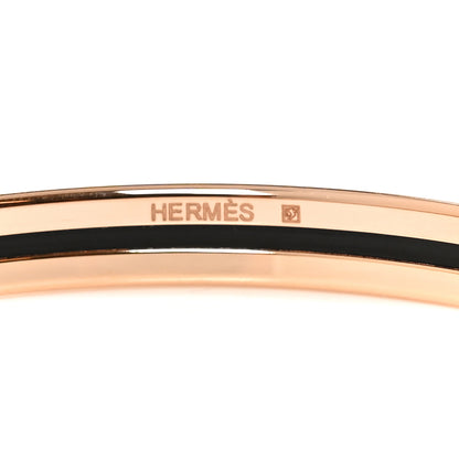 Hermes Enamel Printed Extra Narrow Etriers Bracelet 70 Aube 5 of 6