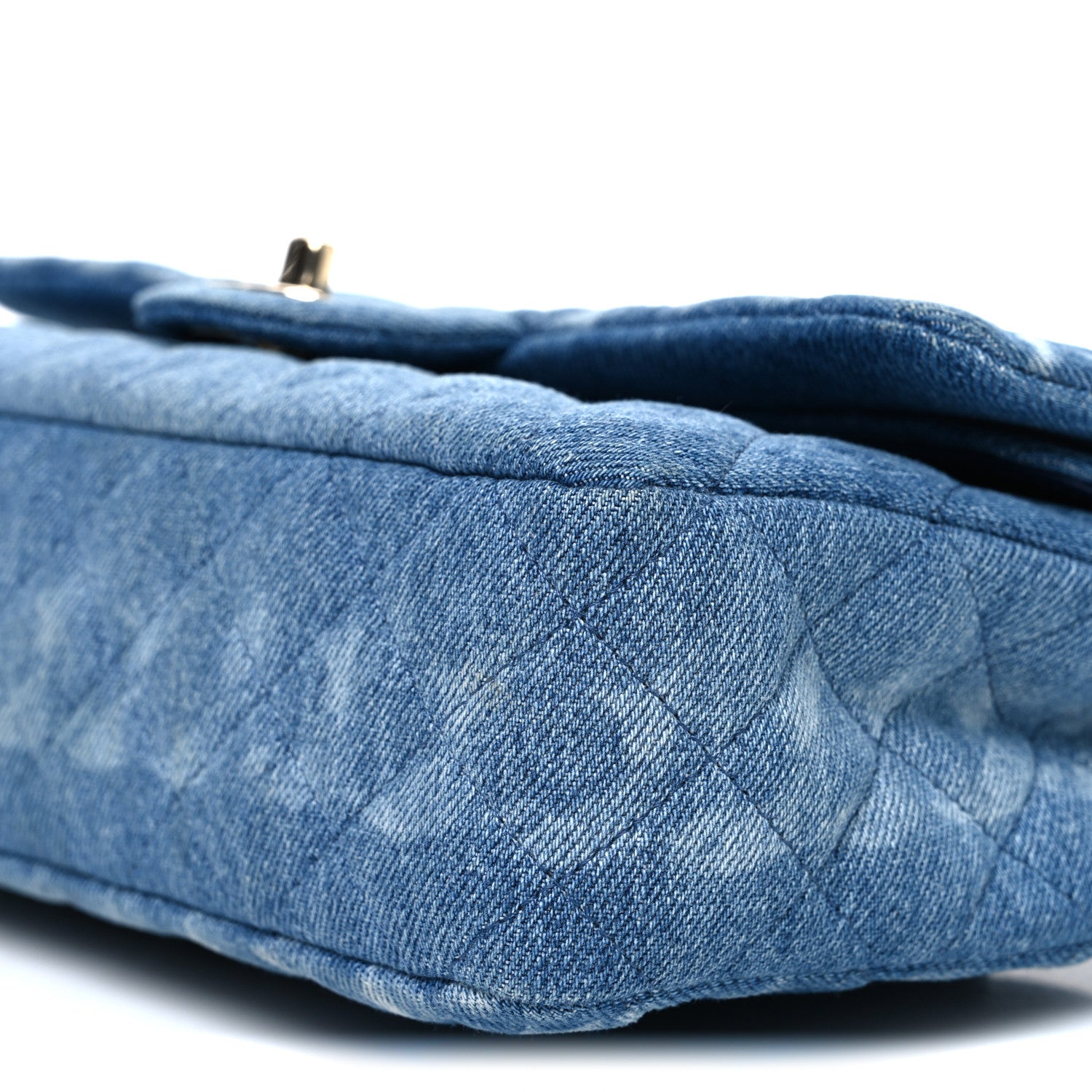 Chanel Denim Quilted Medium Double Flap Blue 10 of 10