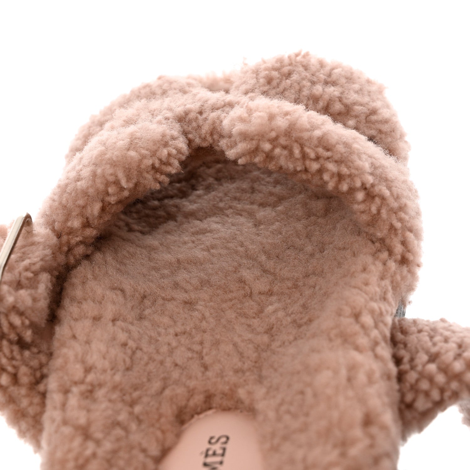 Hermes Woolskin Womens Chypre Sandals 37 Bois De Santal 9 of 10