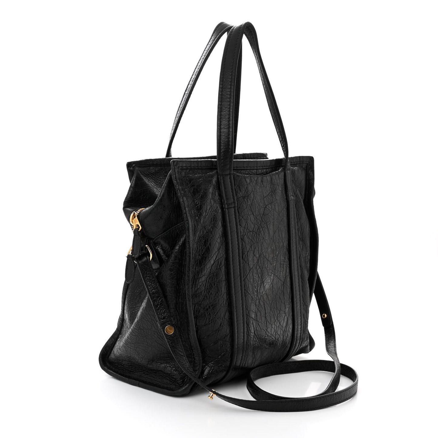 Agneau Small Bazar Shopper Tote Black
