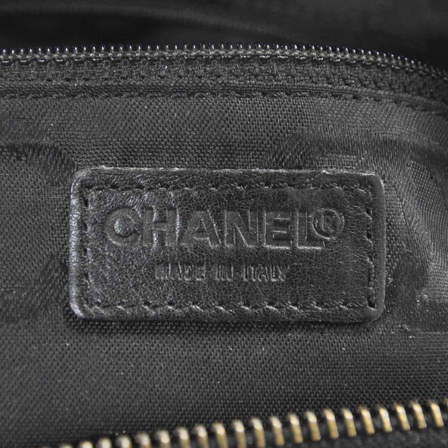 Chanel Jersey Chocolate Bar Quilted Shoulder Bag Black 7 of 8