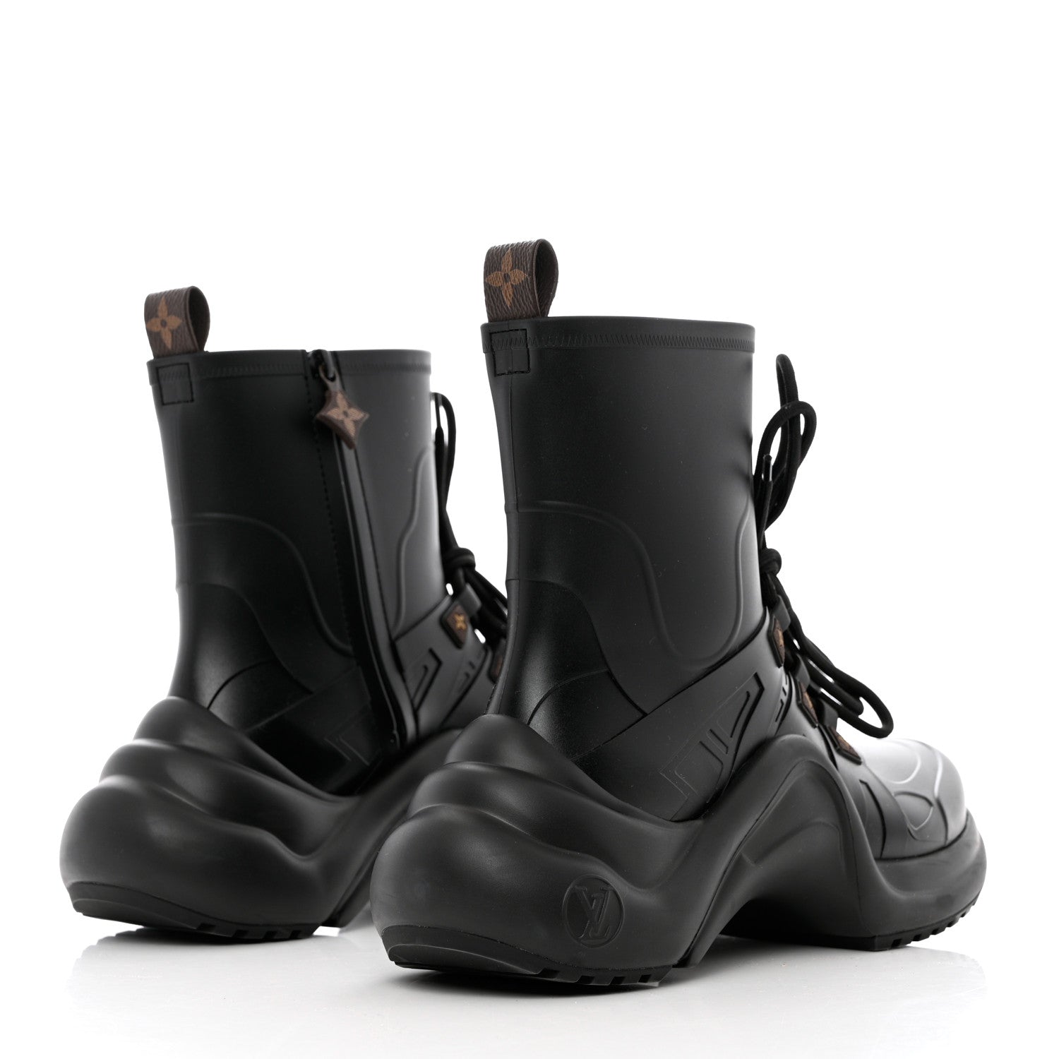 Louis Vuitton Mat Rubber Monogram LV Archlight Sneaker Boots 39 Black 4 of 10