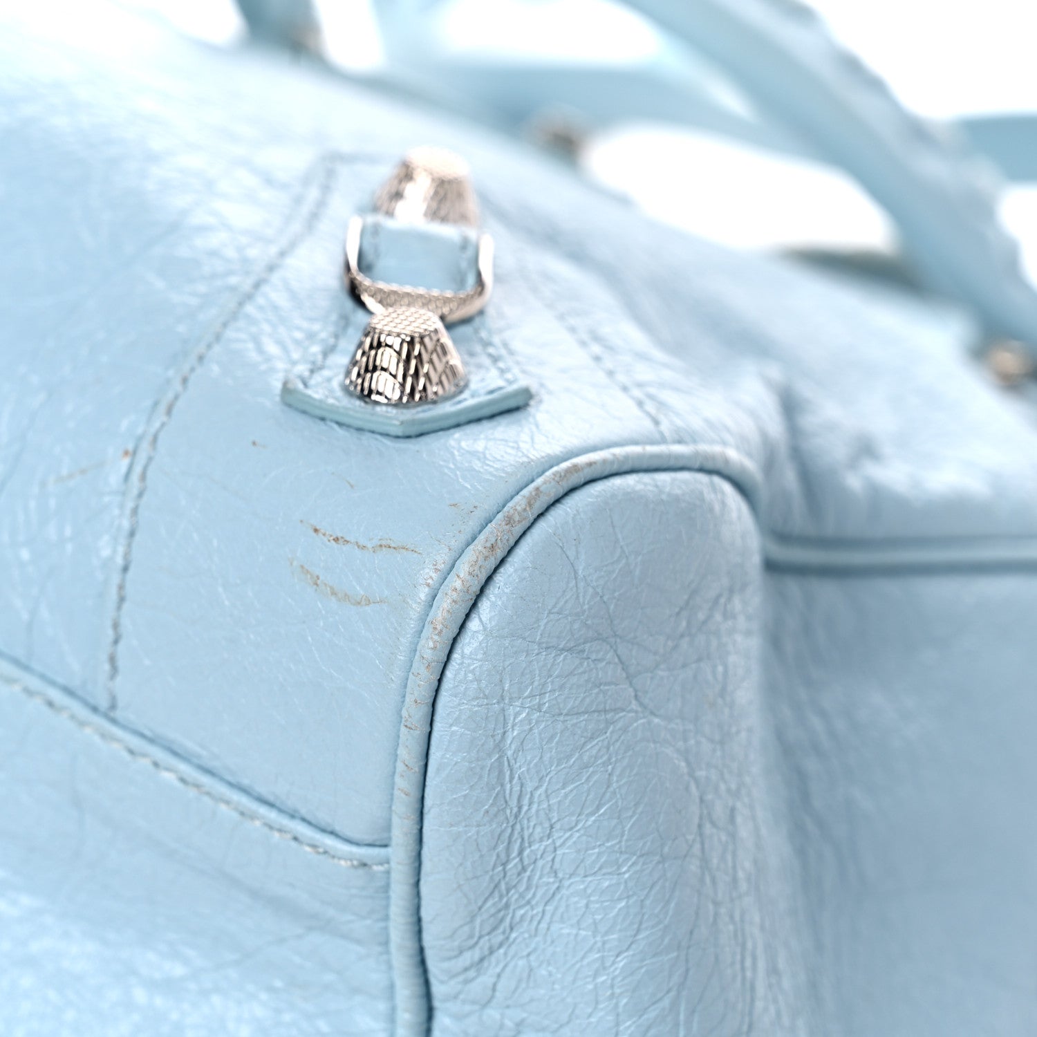Balenciaga Agneau Giant 12 Silver Hardware Velo Bleu Dragee 9 of 21